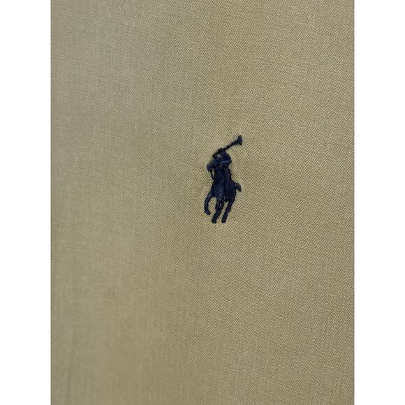 Polo Ralph Lauren XXL Dress Shirt Silk Cotton Blend Olive Green Classic Fit - Picture 4 of 8